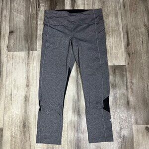 Lululemon Athletic Pace Rival MR Yoga Pants Crop 22” Heathered Black Size 6